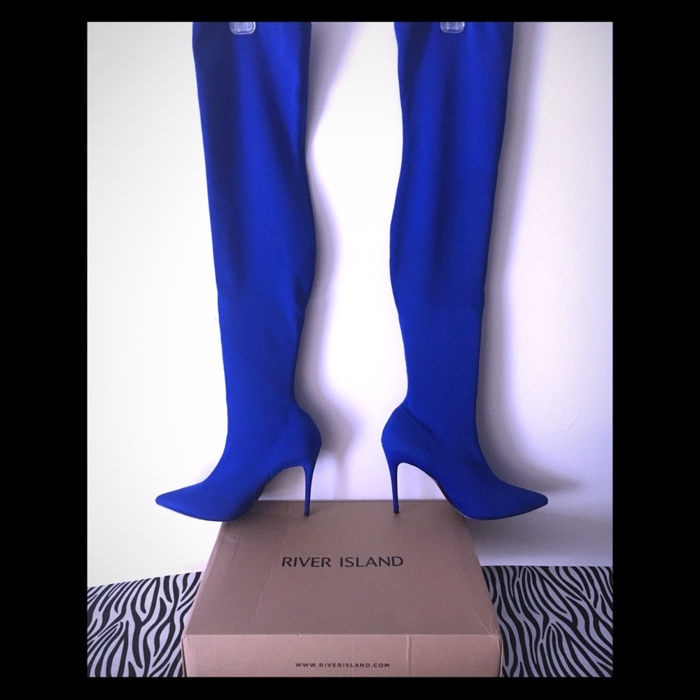 River Island Over the Knee Boots - Picture 3 of 7